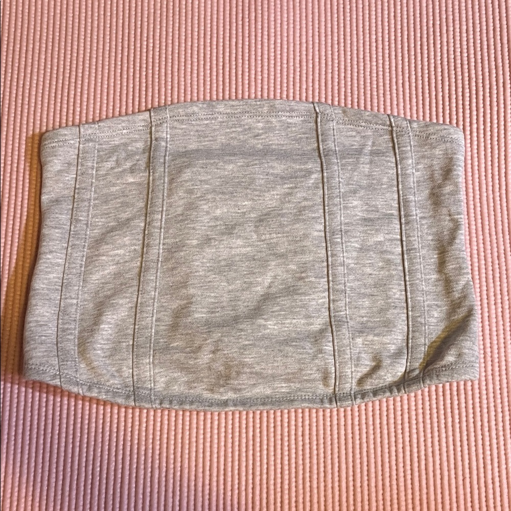 Gray Strapless Tube Top